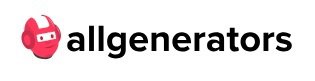 Logo of "allgenerators" featuring a red robot head, associated with a VTuber name generator.