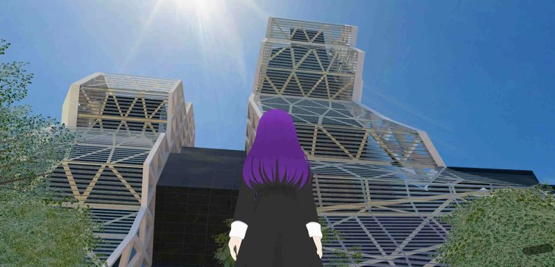An Avatar standing in front of the Kaohsiung Music Center in VIVERSE, the metaverse social application.jpg