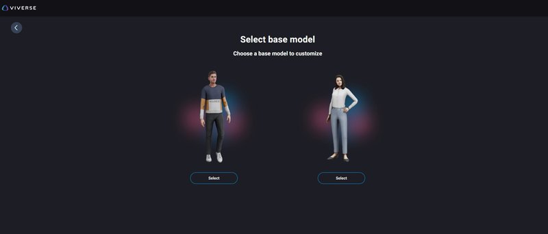 Choose your preferred vr avatar model