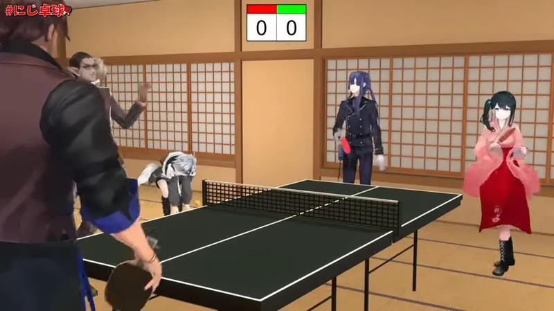 Have you seen VTubers play table tennis