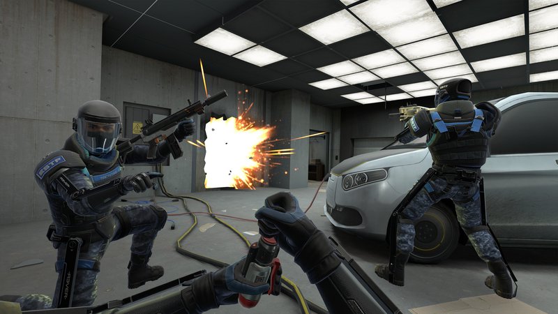 In-game tactical combat scenario, highlighting the different roles and weapons available to players..jpg