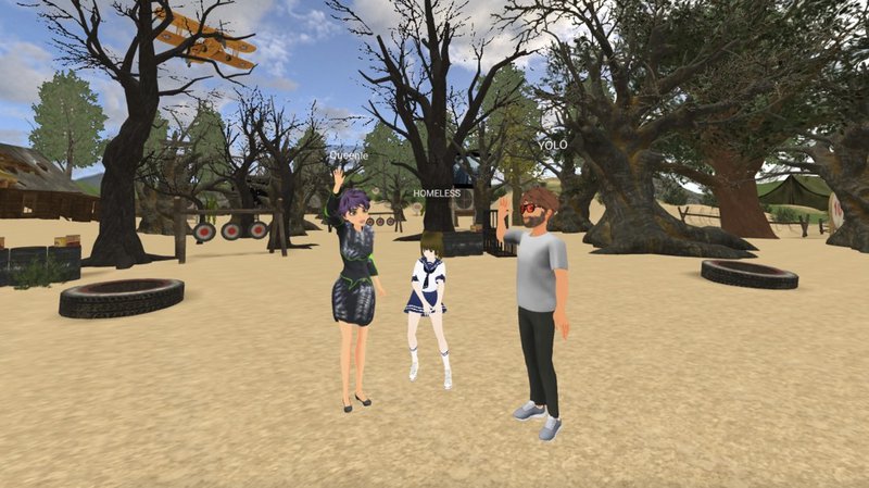 Metaverse avatars gathered in a virtual world in VIVERSE, the metaverse gateway from HTC.jpg