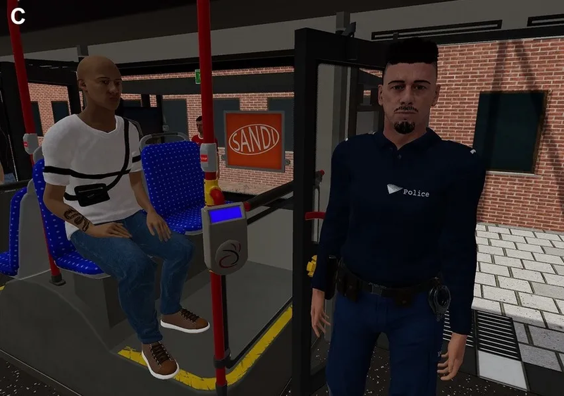 Or riding a bus with someone giving you a strange look