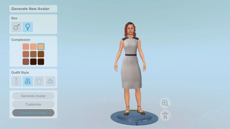 Realistic VR avatar being designed in Engage metaverse avatar creator