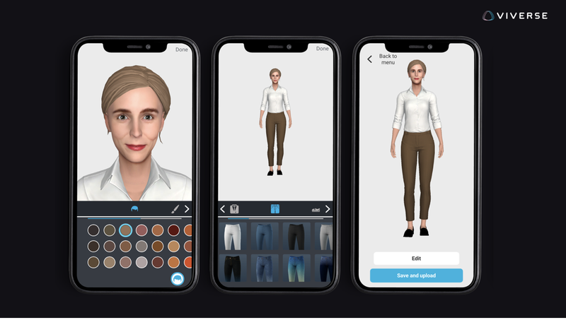 Realistic female avatar being made on the VIVE Avatar Creator app for mobile.png