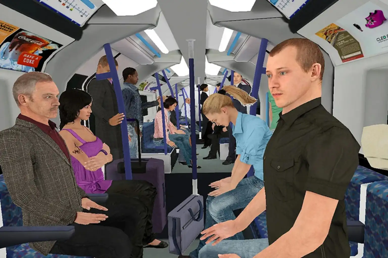 Subway passengers in the experiment. But it seems like there’s a bit of an uncanny valley effect