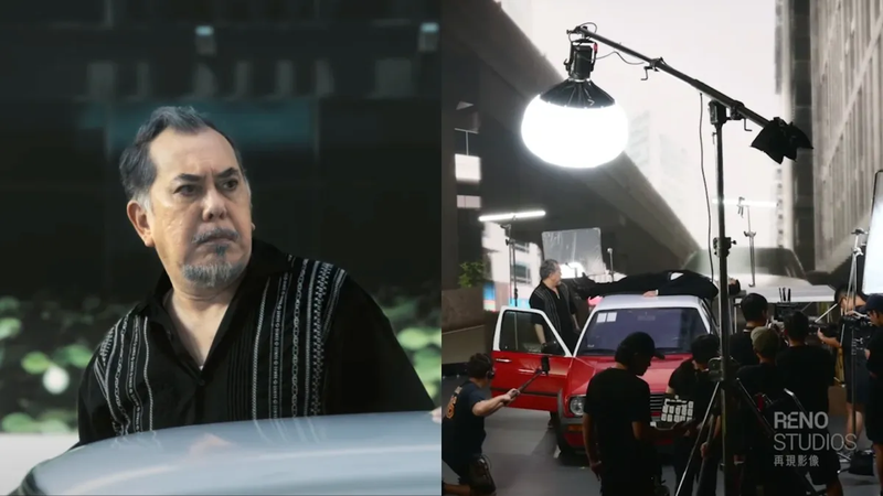 The entire sequence of Anthony Wong driving a taxi was also completed in a virtual studio