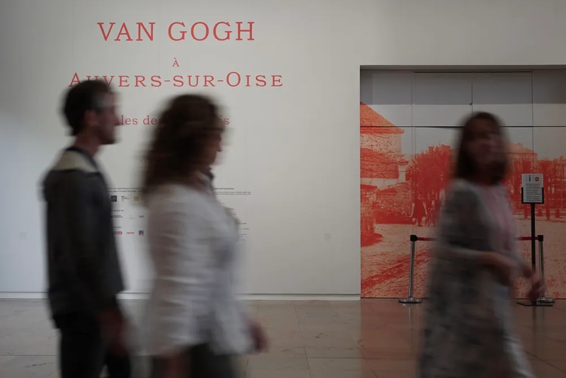 The opening scene of the special exhibition Van Gogh in Auvers-sur-Oise The Last Days