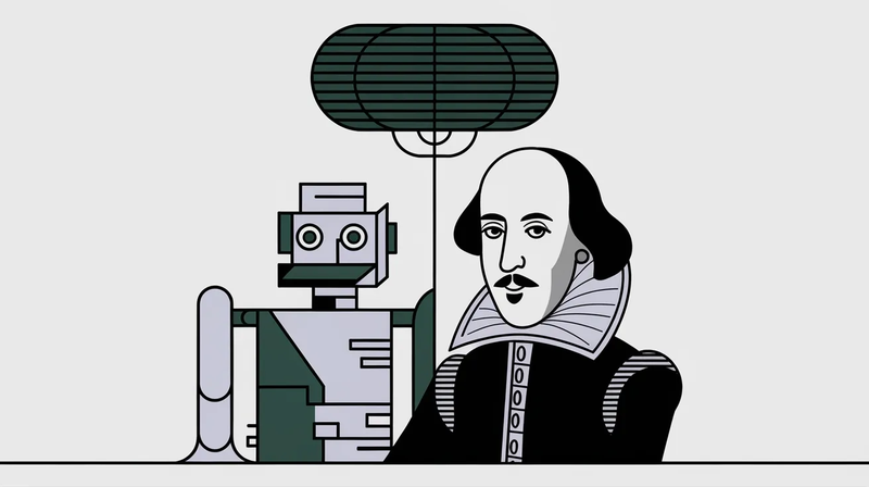 This experiment is like a showdown between great poets like Shakespeare and AI poets.