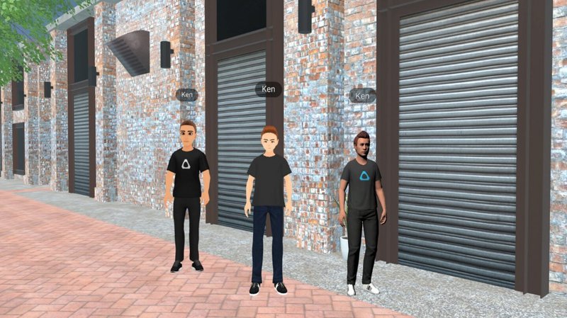 Three VR avatar styles representing the same digital persona