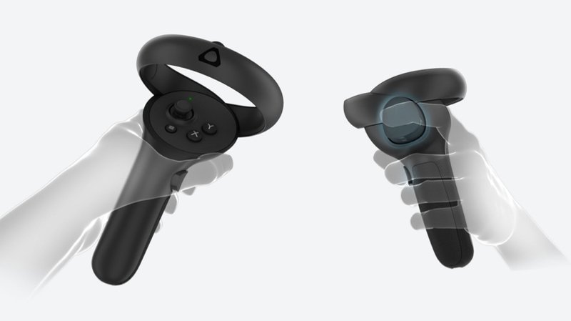 Top and bottom of VIVE Controller for XR Series as held in the hand..jpg
