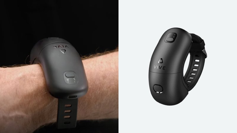 VIVE Wrist tracker on the wrist of a person..jpg