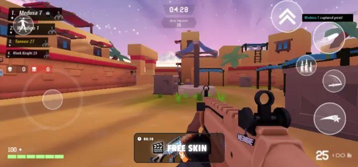 Gameplay of Venge.io, the multiplayer in-browser shooting game made with PlayCanvas.