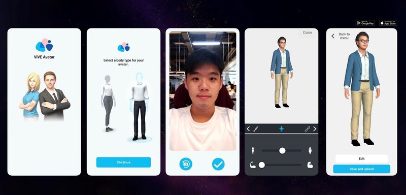 Virtual avatar being created with VIVE Avatar Creator, a mobile app from HTC for designing metaverse personas.jpg