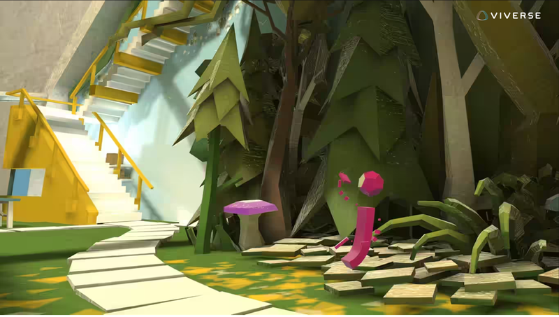 Virtual reality art exhibit featuring natural scenery within the Museum of Other Realities.png